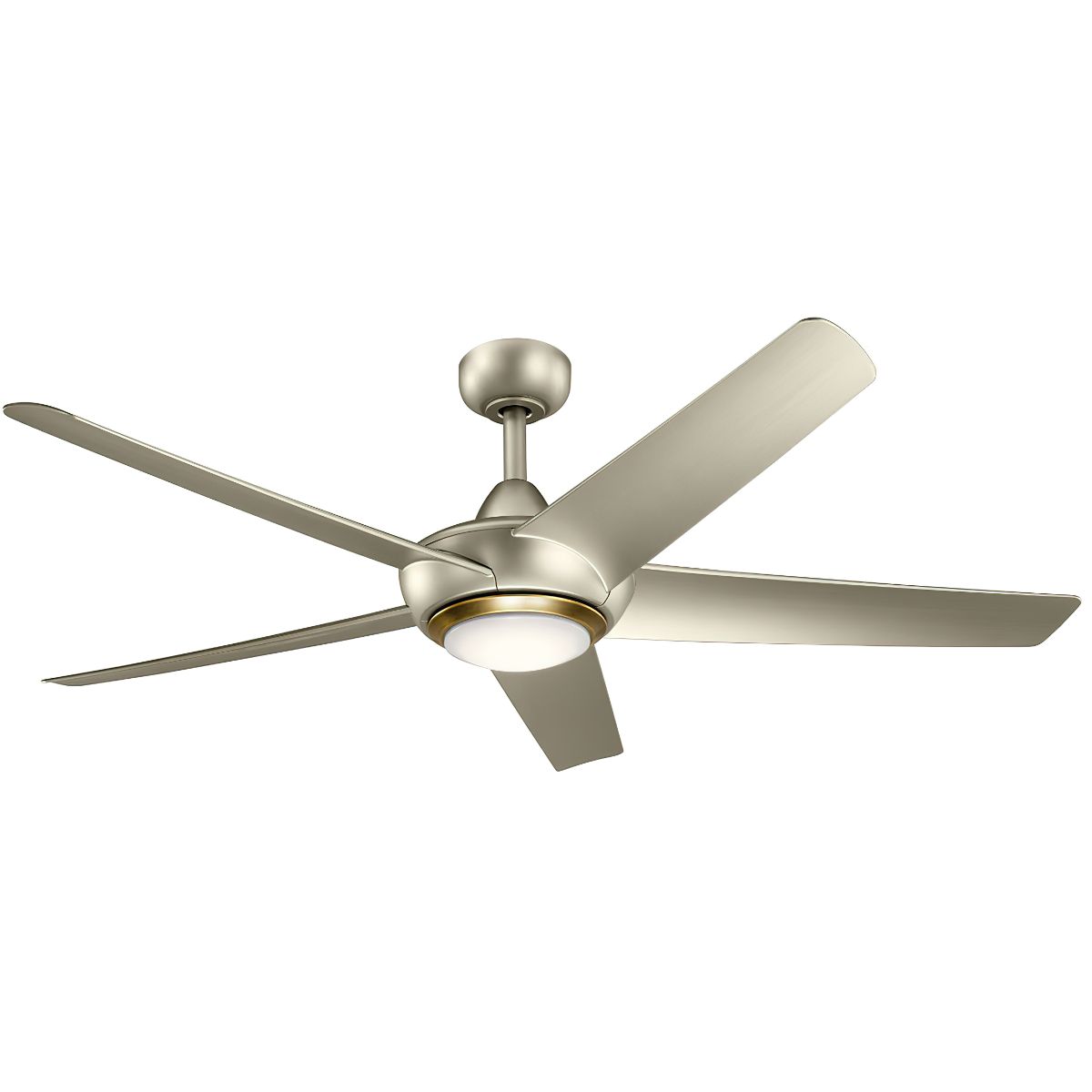 Kapono 52 Inch Brushed Nickel LED Indoor Ceiling Fan with Remote - Bees Lighting