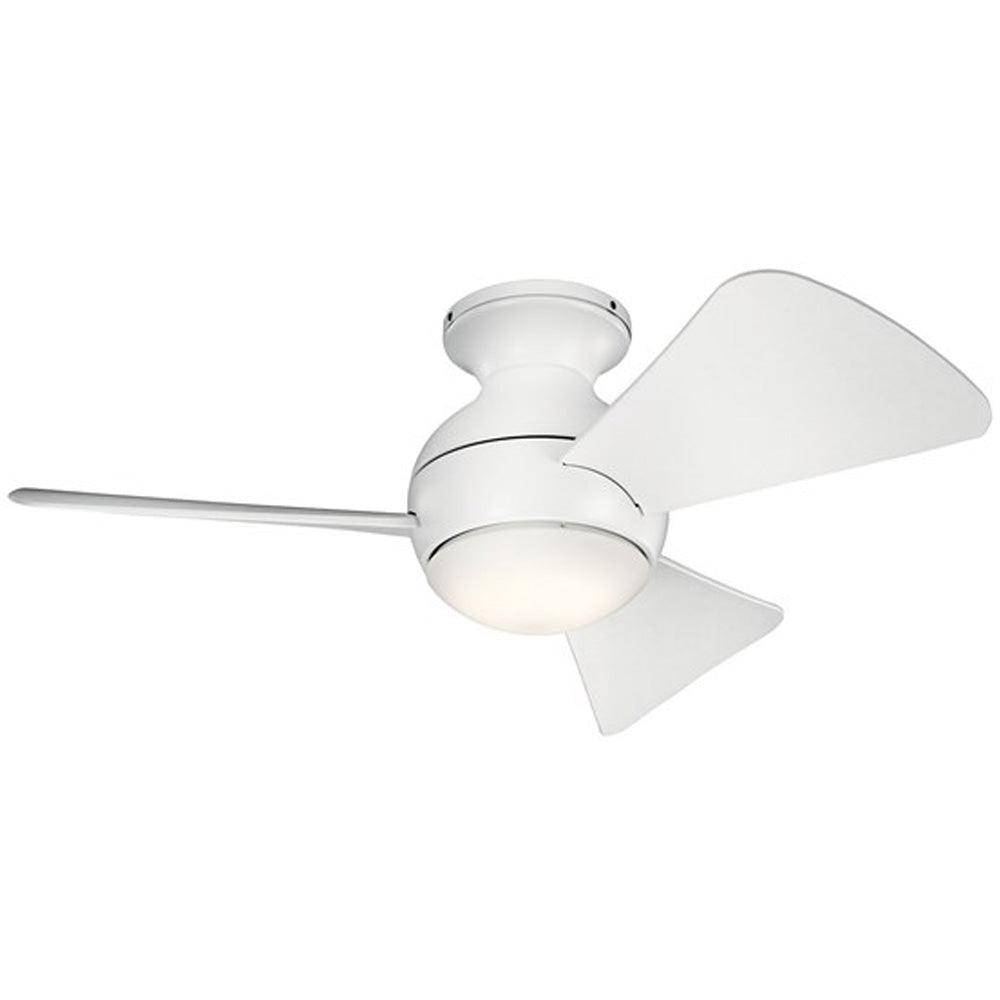 Sola 34 Inch Propeller Outdoor Ceiling Fan With Light, Wall Control Included - Bees Lighting