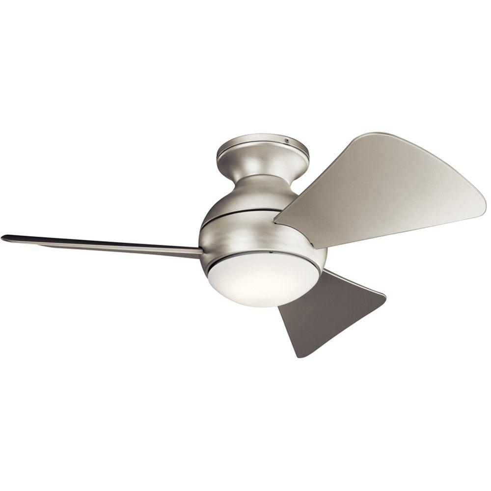 Sola 34 Inch Propeller Outdoor Ceiling Fan With Light, Wall Control Included - Bees Lighting