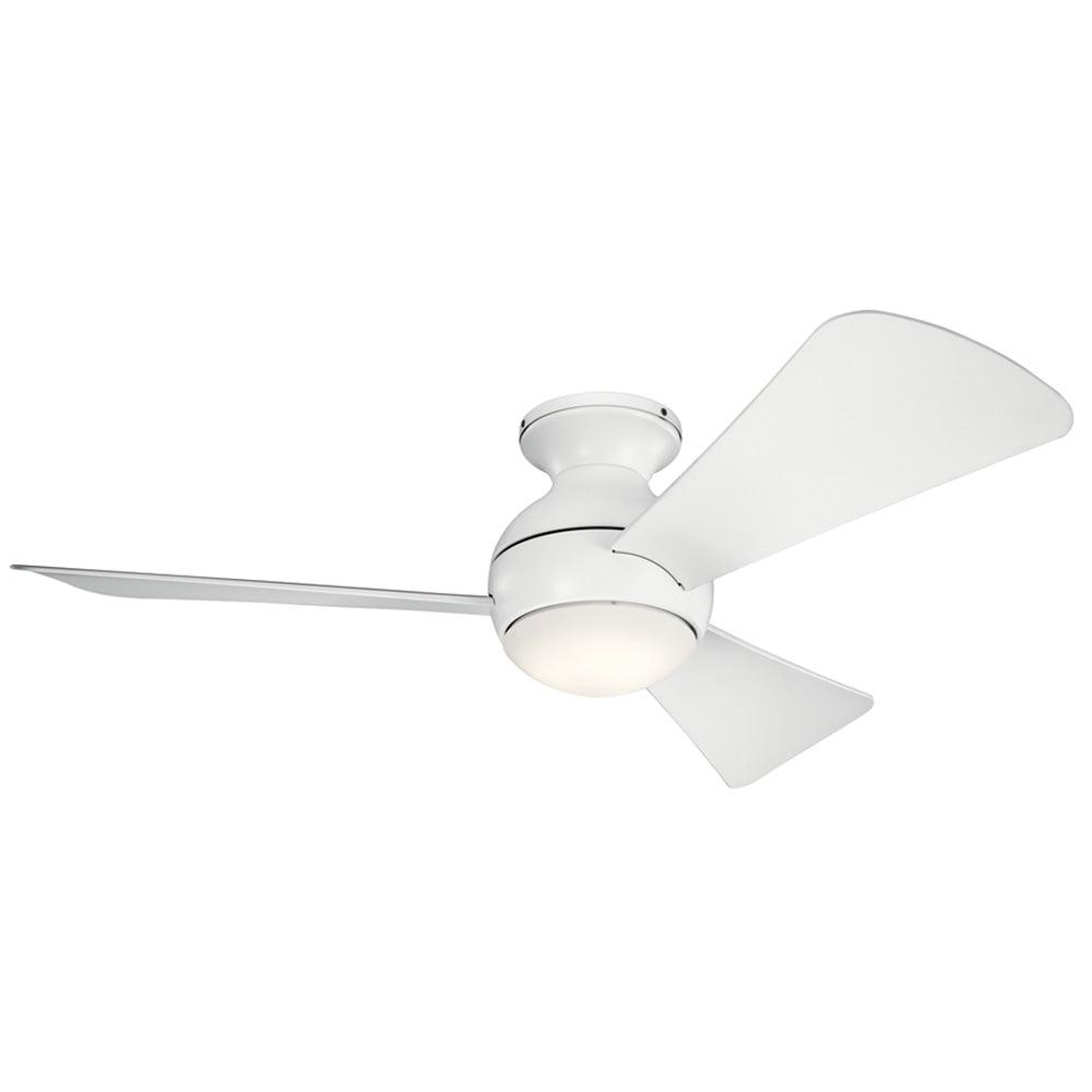 Sola 44 Inch Propeller Outdoor Ceiling Fan With Light, Wall Control Included - Bees Lighting