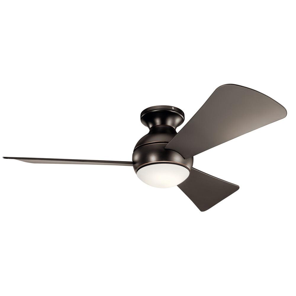 Sola 44 Inch Propeller Outdoor Ceiling Fan With Light, Wall Control Included - Bees Lighting