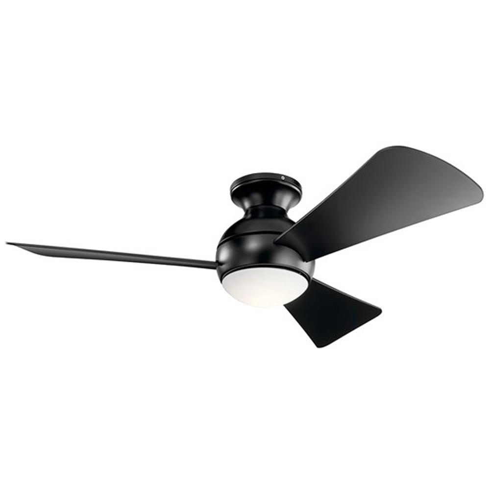 Sola 44 Inch Propeller Outdoor Ceiling Fan With Light, Wall Control Included - Bees Lighting