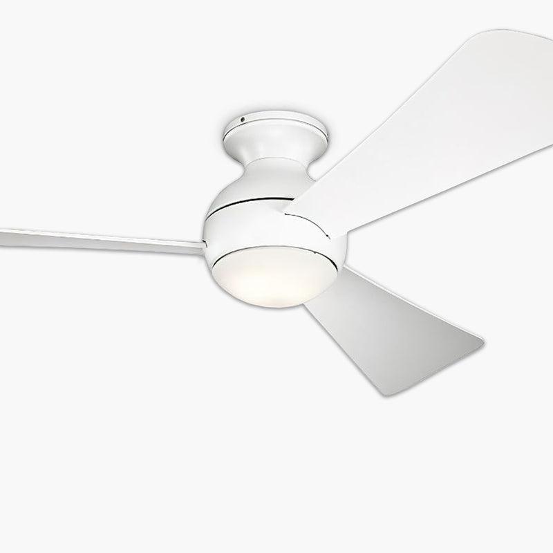 Sola 54 Inch Propeller Outdoor Ceiling Fan With Light, Wall Control Included - Bees Lighting