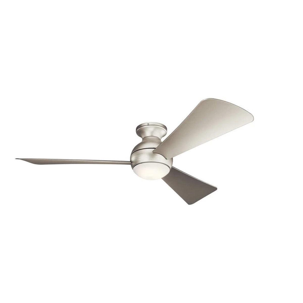 Sola 54 Inch Propeller Outdoor Ceiling Fan With Light, Wall Control Included - Bees Lighting