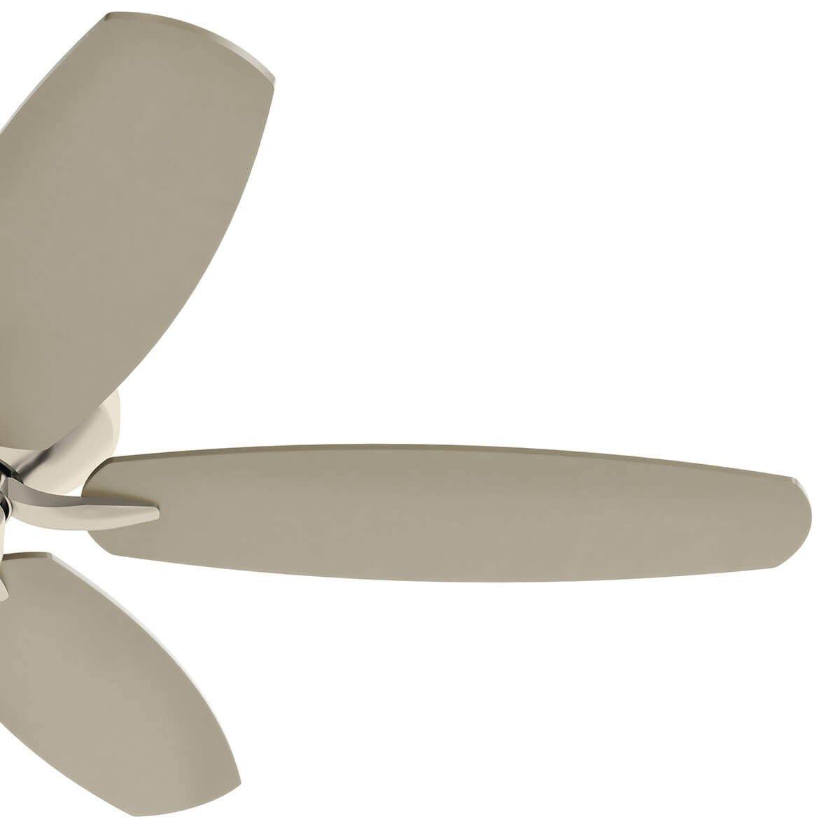 Renew 52 Inch Brushed Stainless Steel Simple Ceiling Fan with Pull Chain - Bees Lighting