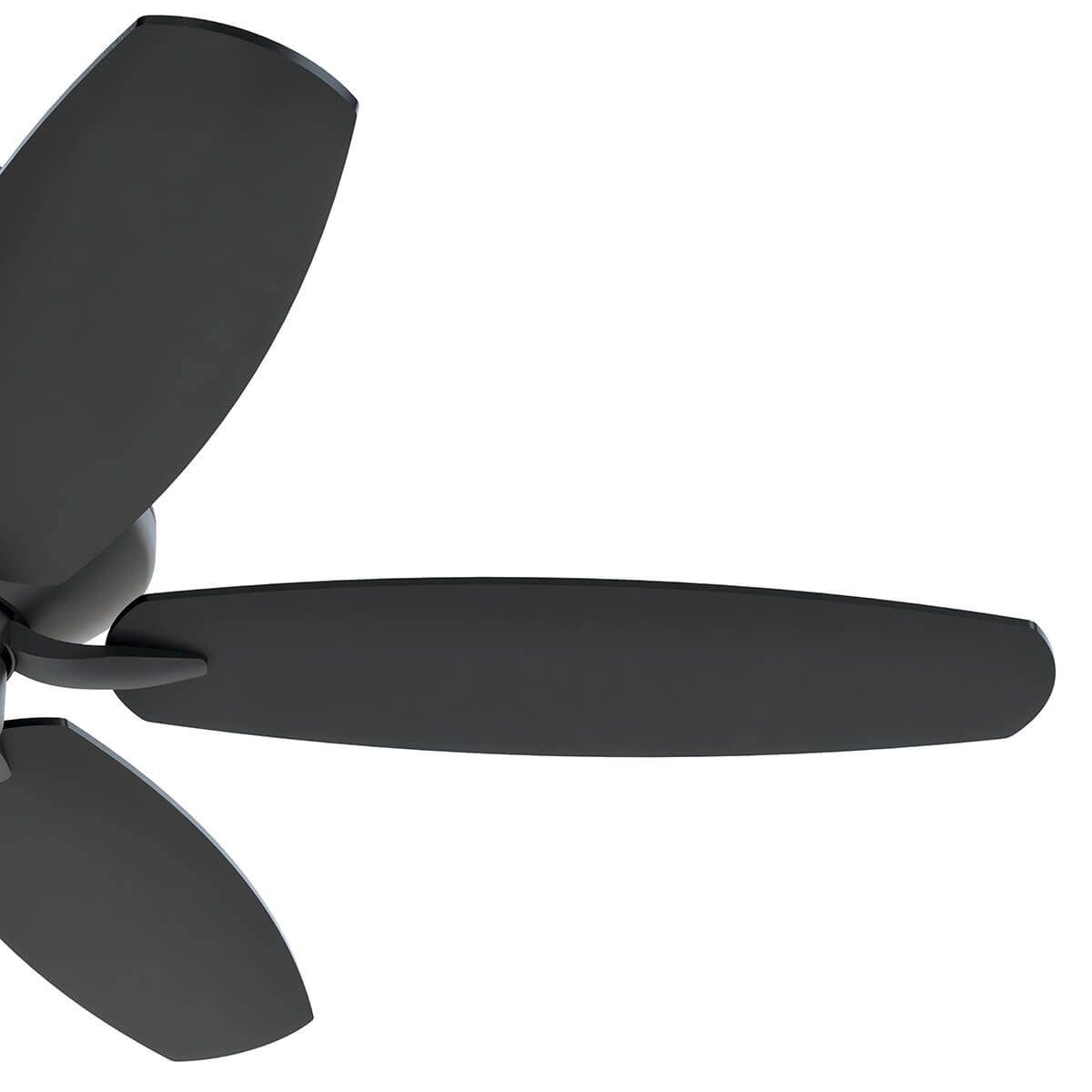 Renew 52 Inch Satin Black Simple Ceiling Fan with Pull Chain - Bees Lighting