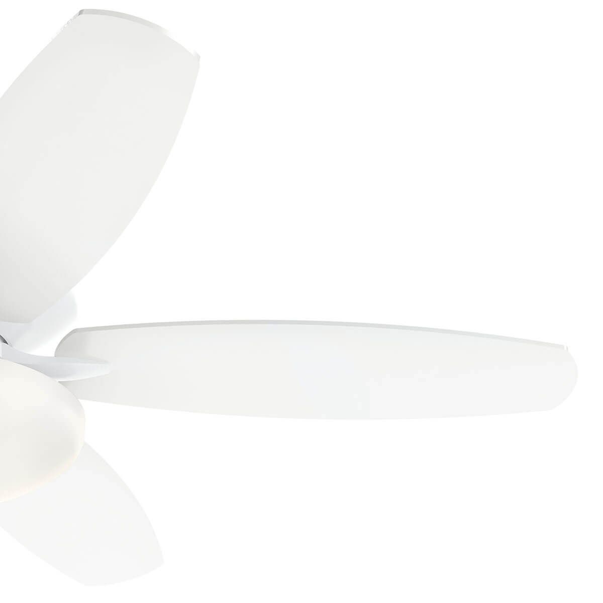 Renew Select 52 Inch Matte White LED Ceiling Fan with Light Kit and Pull Chain - Bees Lighting