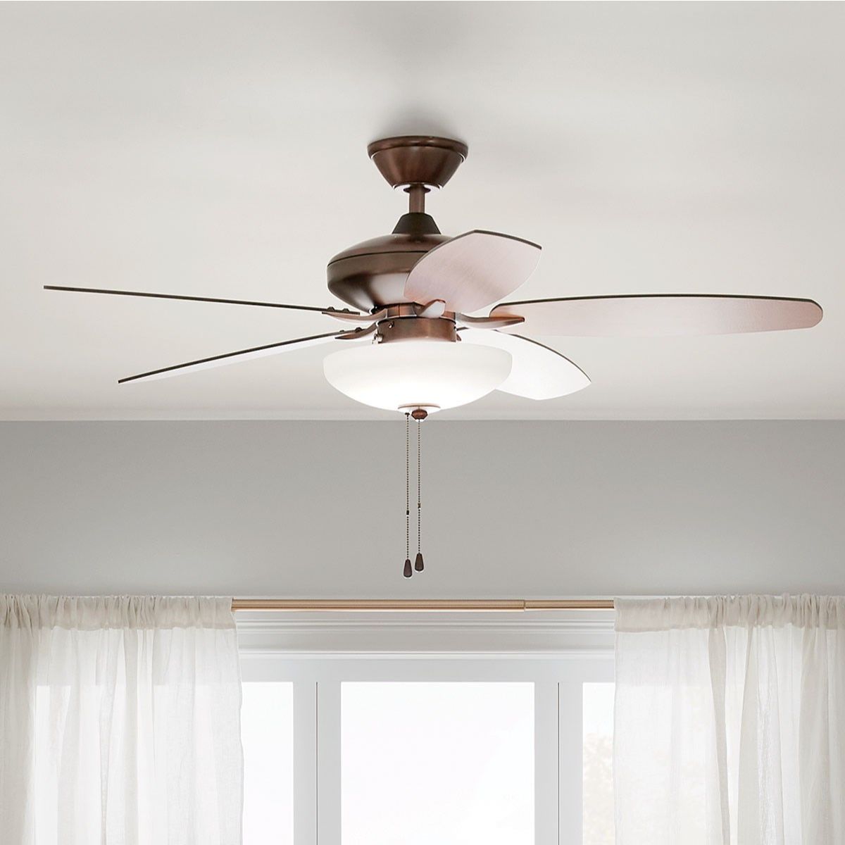 Renew Select 52 Inch Contemporary Ceiling Fan With Light - Bees Lighting