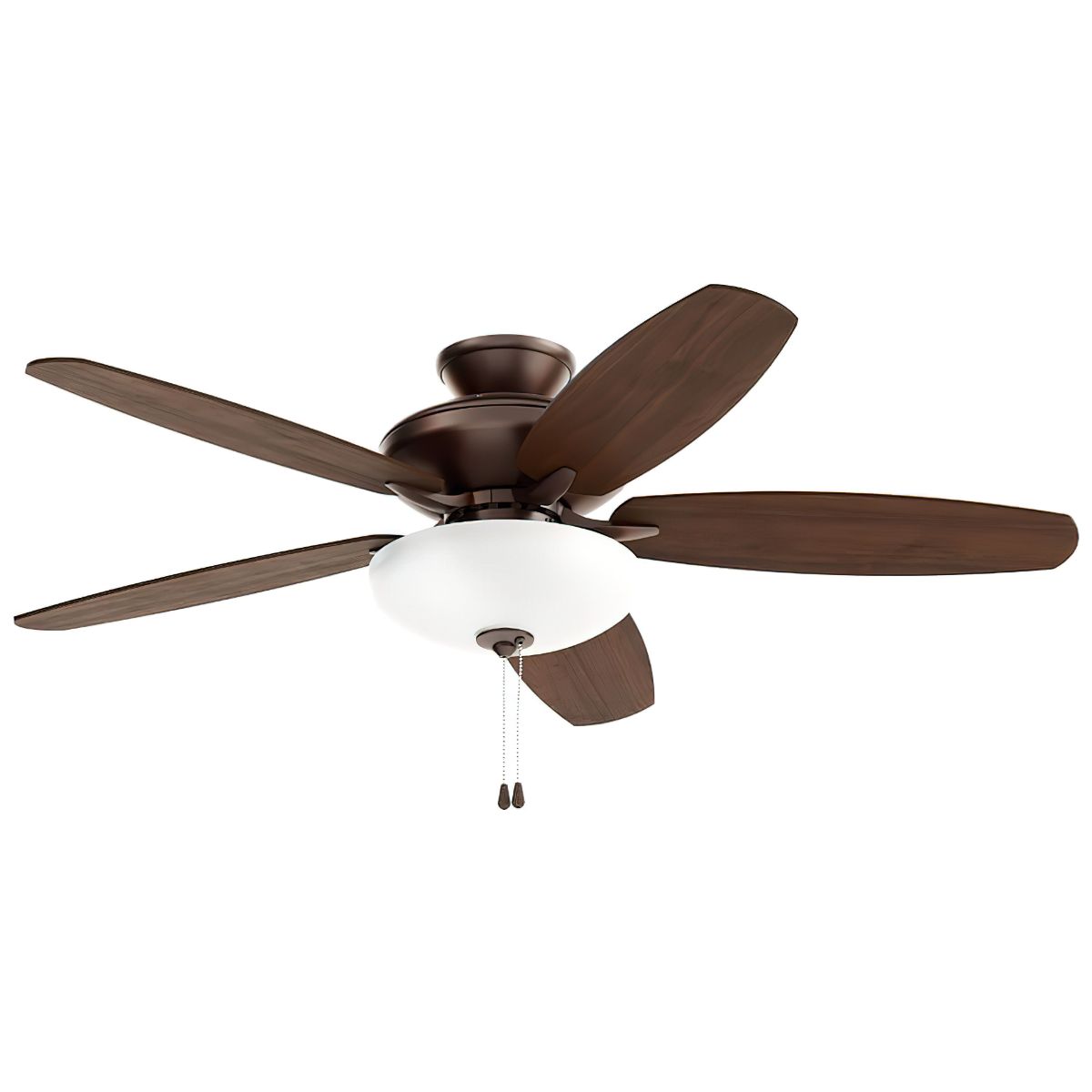 Renew Select 52 Inch Oil Brushed Bronze LED Ceiling Fan with Light Kit and Pull Chain - Bees Lighting