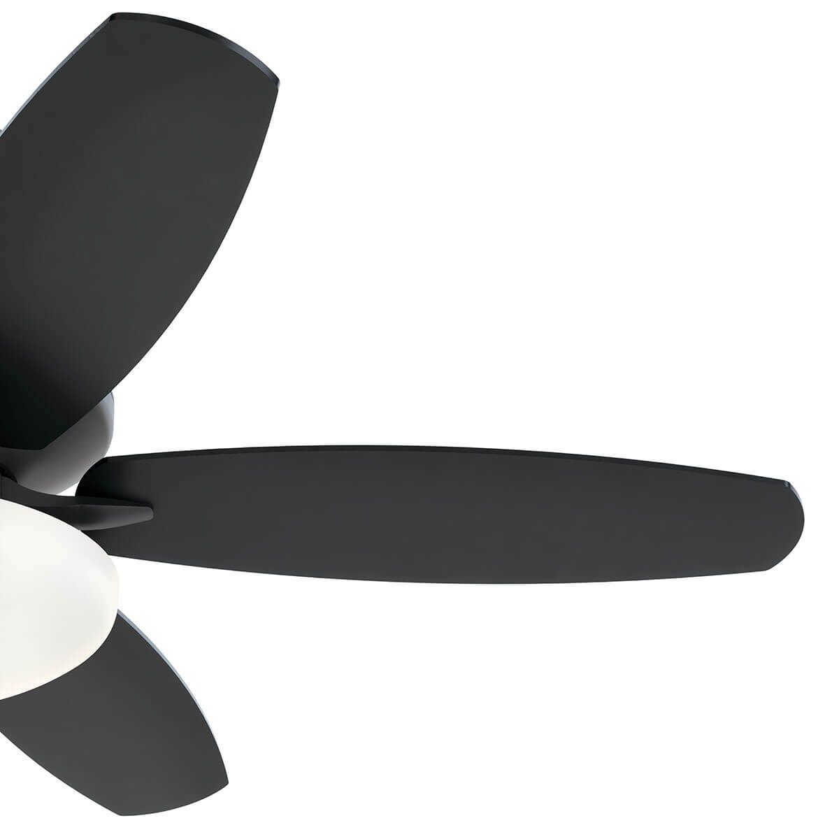 Renew Select 52 Inch Satin Black LED Ceiling Fan with Light Kit and Pull Chain - Bees Lighting