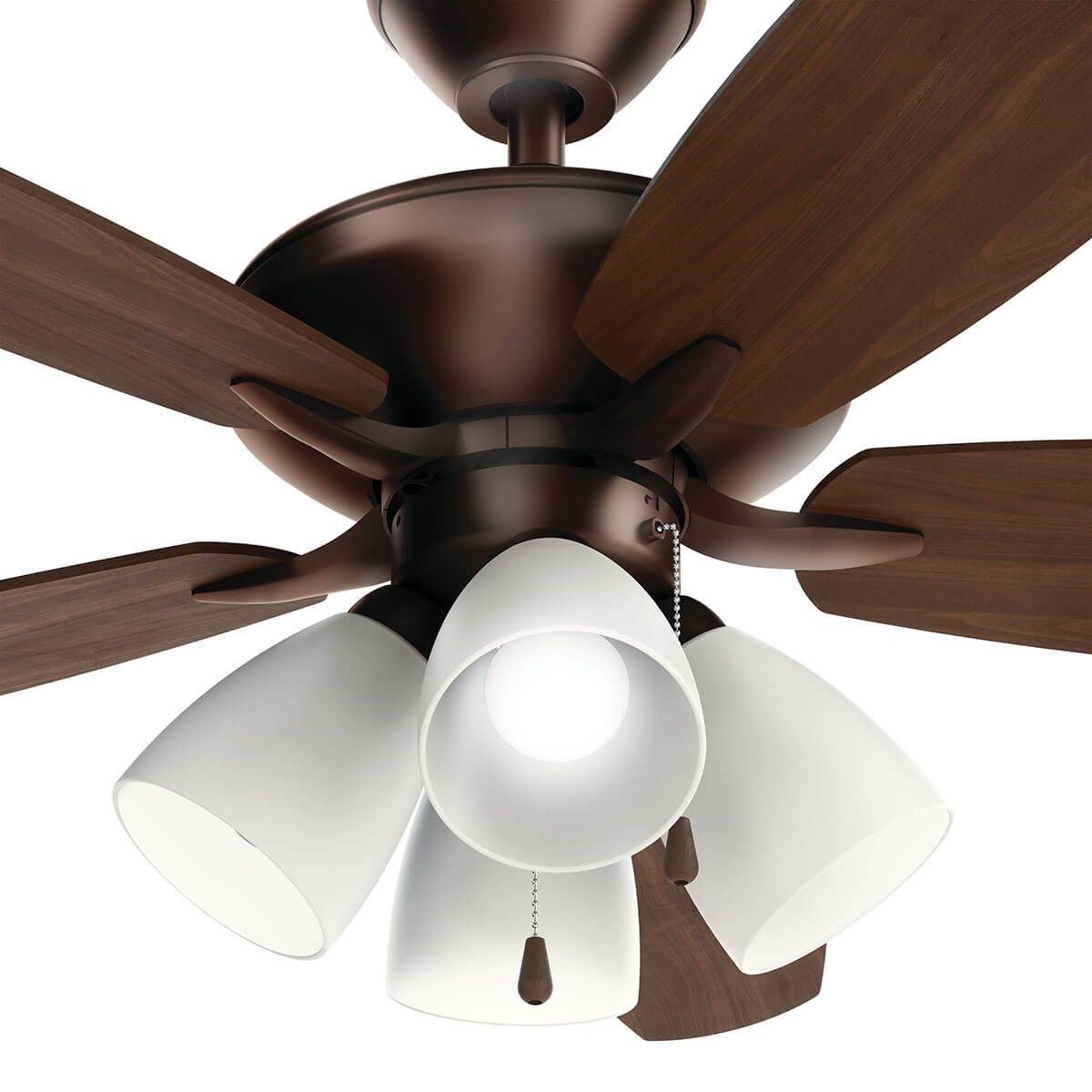 Renew Premier 52 Inch Oil Brushed Bronze LED Ceiling Fan with Light Kit and Pull Chain - Bees Lighting