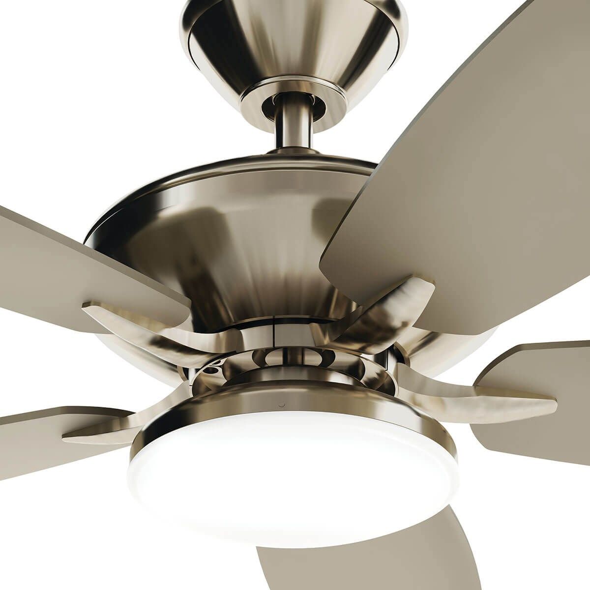 Renew Designer 52 Inch Brushed Nickel Damp Rated LED Ceiling Fan with Remote - Bees Lighting