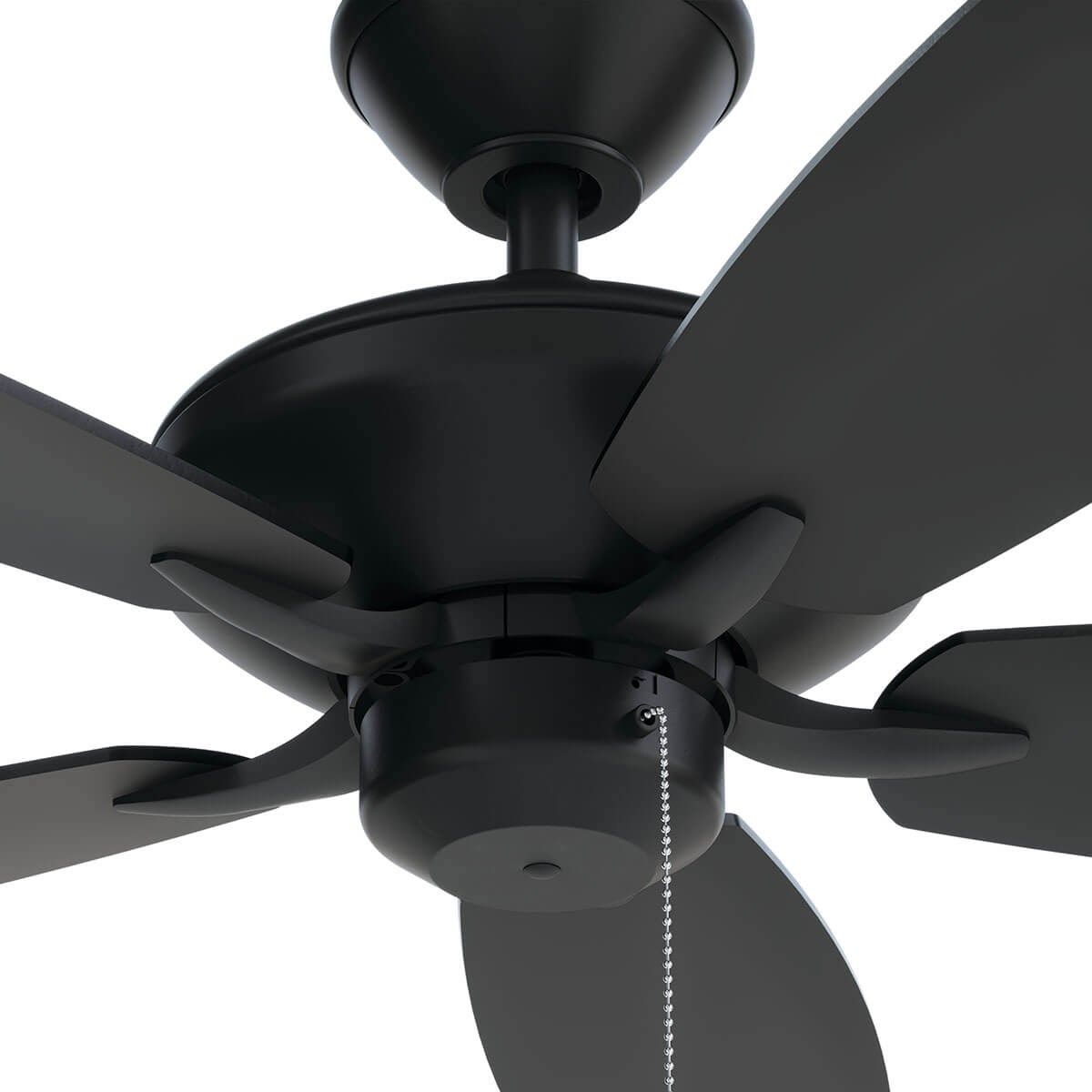 Renew Energy Star 52 Inch Satin Black Simple Ceiling Fan with Pull Chain - Bees Lighting