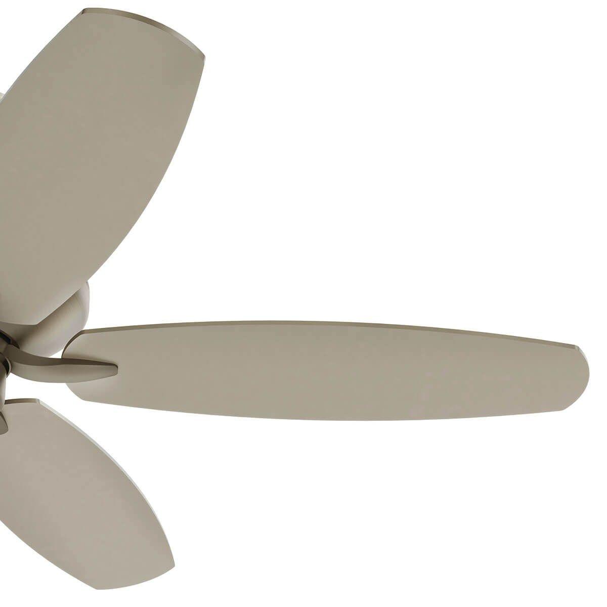 Renew Patio 52 Inch Brushed Nickel Damp Rated Ceiling Fan with Pull Chain - Bees Lighting