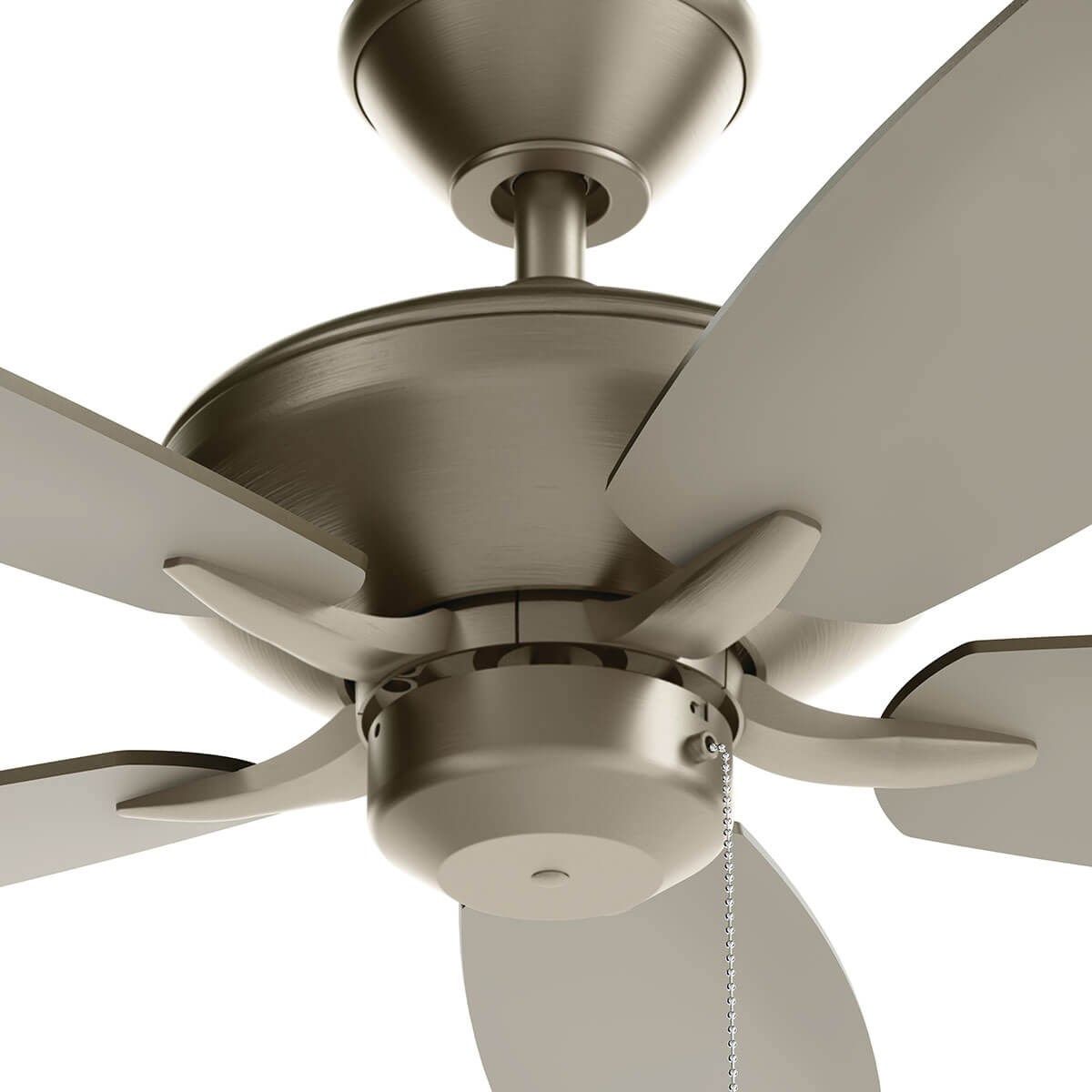 Renew Patio 52 Inch Brushed Nickel Damp Rated Ceiling Fan with Pull Chain - Bees Lighting
