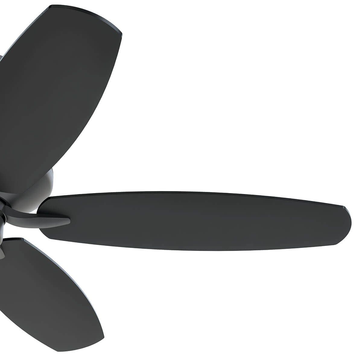 Renew Patio 52 Inch Satin Black Damp Rated Ceiling Fan with Pull Chain - Bees Lighting