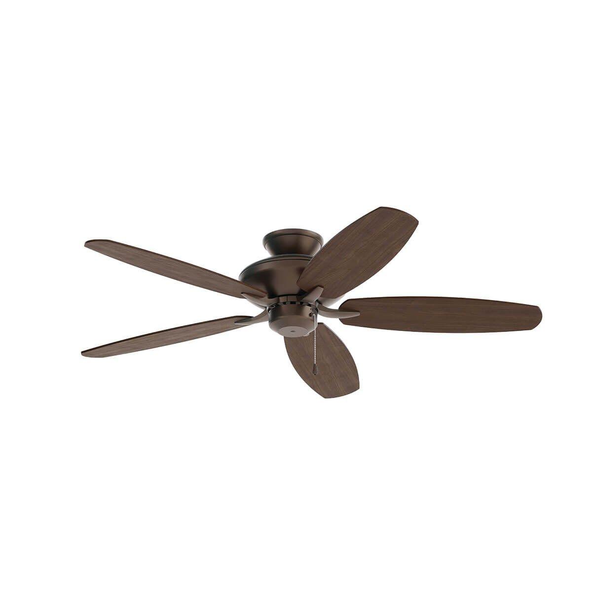 Renew Patio 52 Inch Satin Natural Bronze Damp Rated Ceiling Fan with Pull Chain - Bees Lighting
