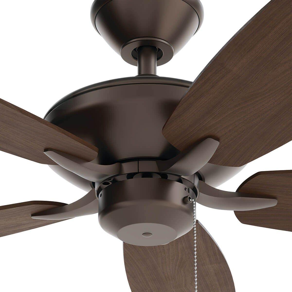 Renew Patio 52 Inch Satin Natural Bronze Damp Rated Ceiling Fan with Pull Chain - Bees Lighting