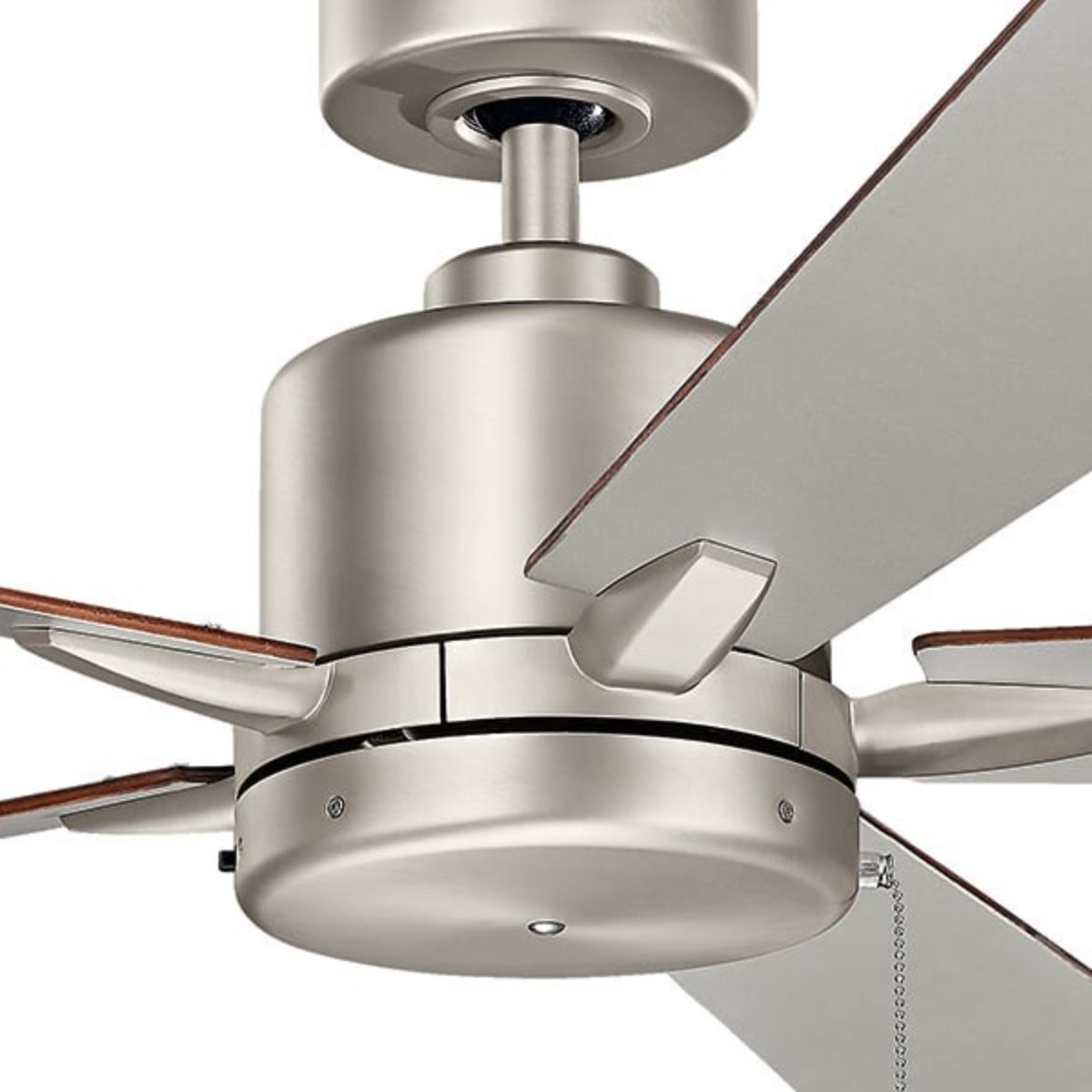 Lucian II 52 Inch Brushed Nickel Indoor Ceiling Fan with Pull Chain - Bees Lighting
