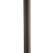 7 ft Light Post With Ladder Rest, Direct Burial, 3 in Round Aluminum Shaft, Bronze Finish - Bees Lighting