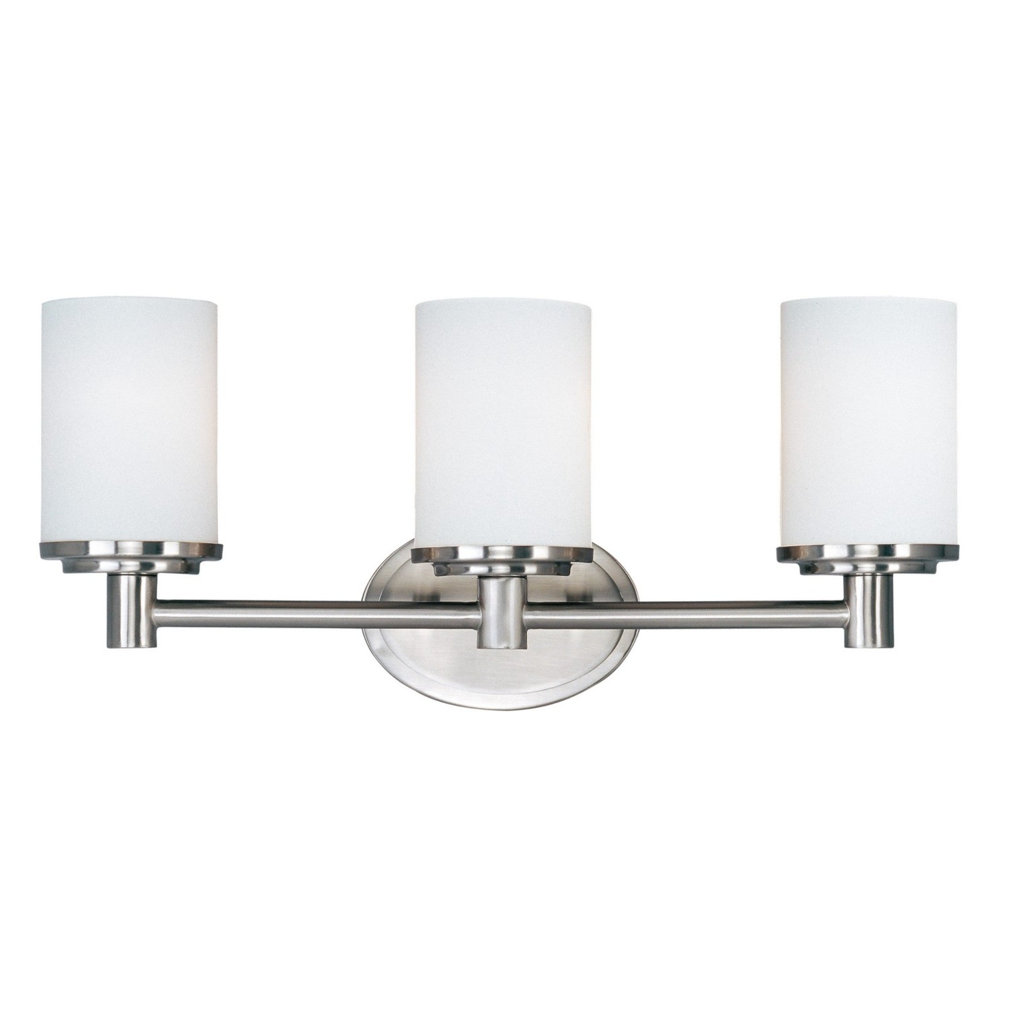 Cylinder 21" 3-Light Bath Vanity, Satin Nickel Finish