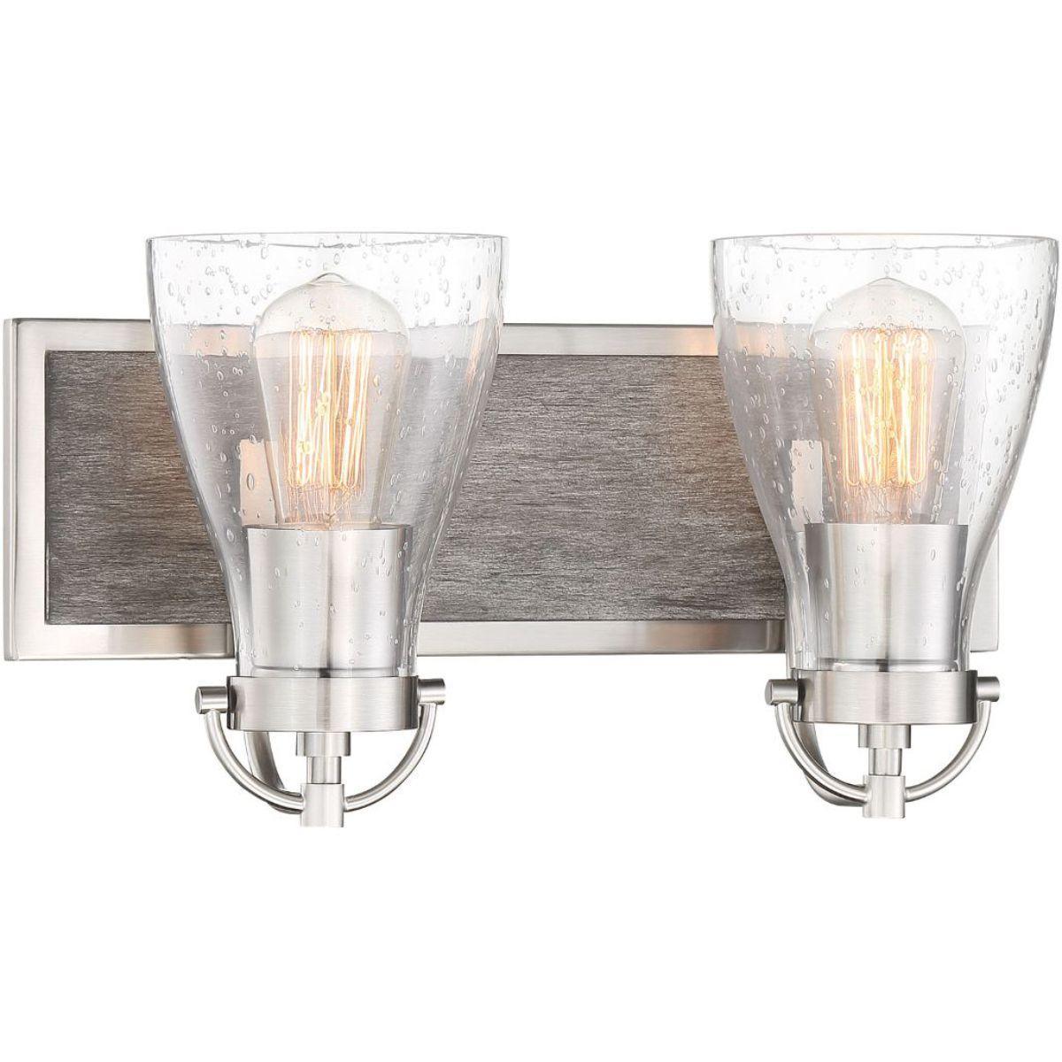 Garrison 16 in. 2 Lights Vanity Light Brushed Nickel finish - Bees Lighting