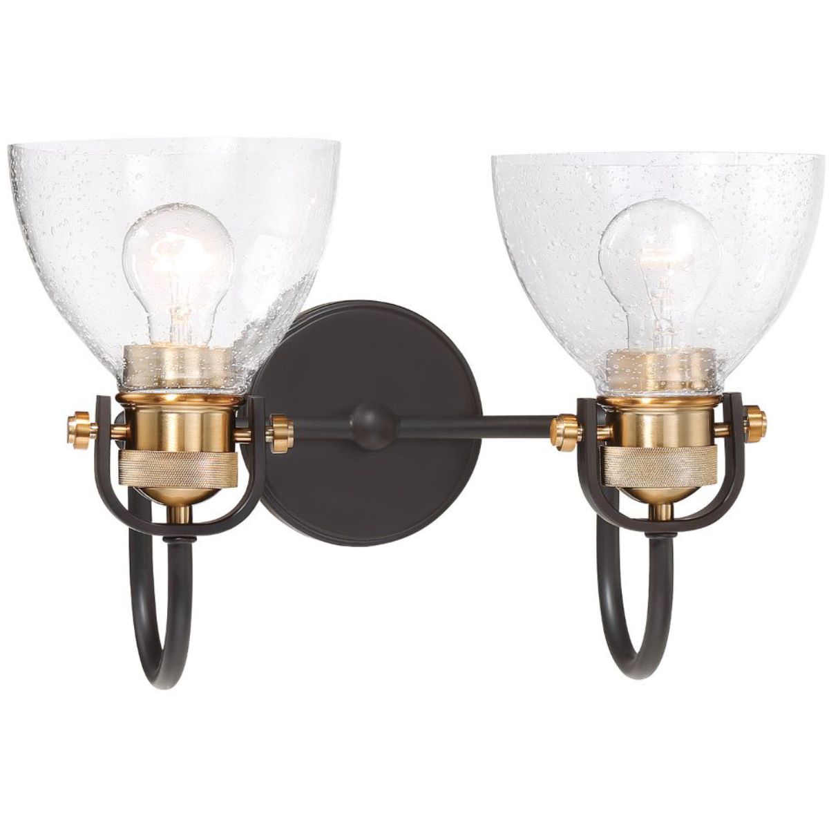 Monico 16 in. 2 Lights Vanity Light Bronze & Brass finish - Bees Lighting