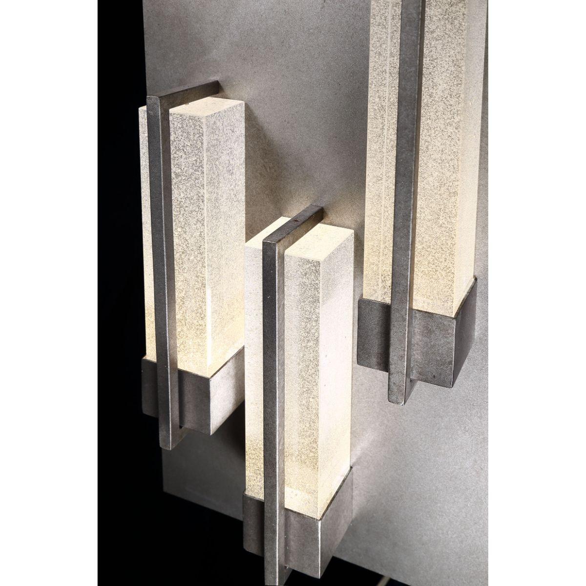 Pari 18 In. 3 Lights LED Outdoor Wall Sconce Silver Finish