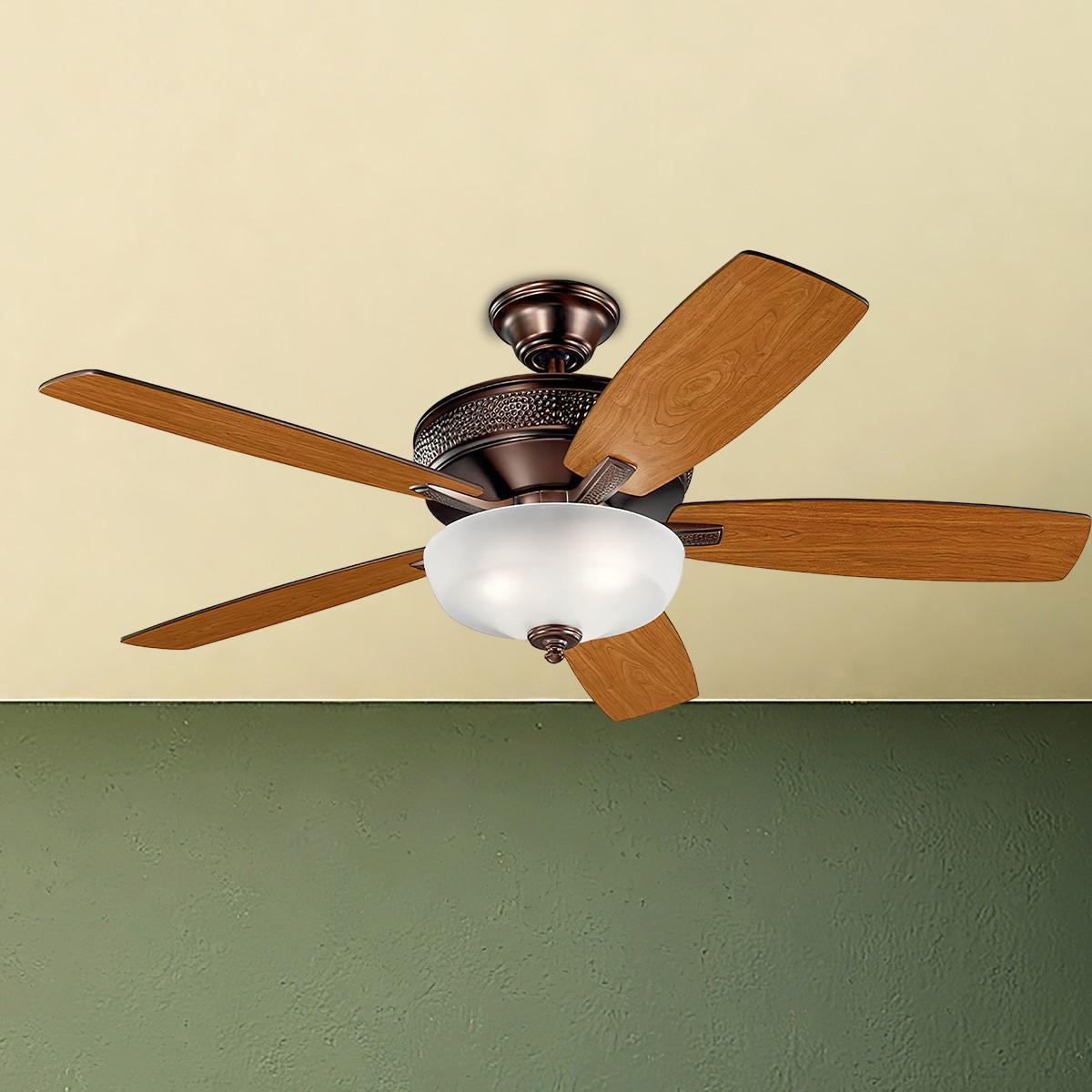Monarch Ii Select 52 Inch Ceiling Fan With Light, Wall Control Included - Bees Lighting