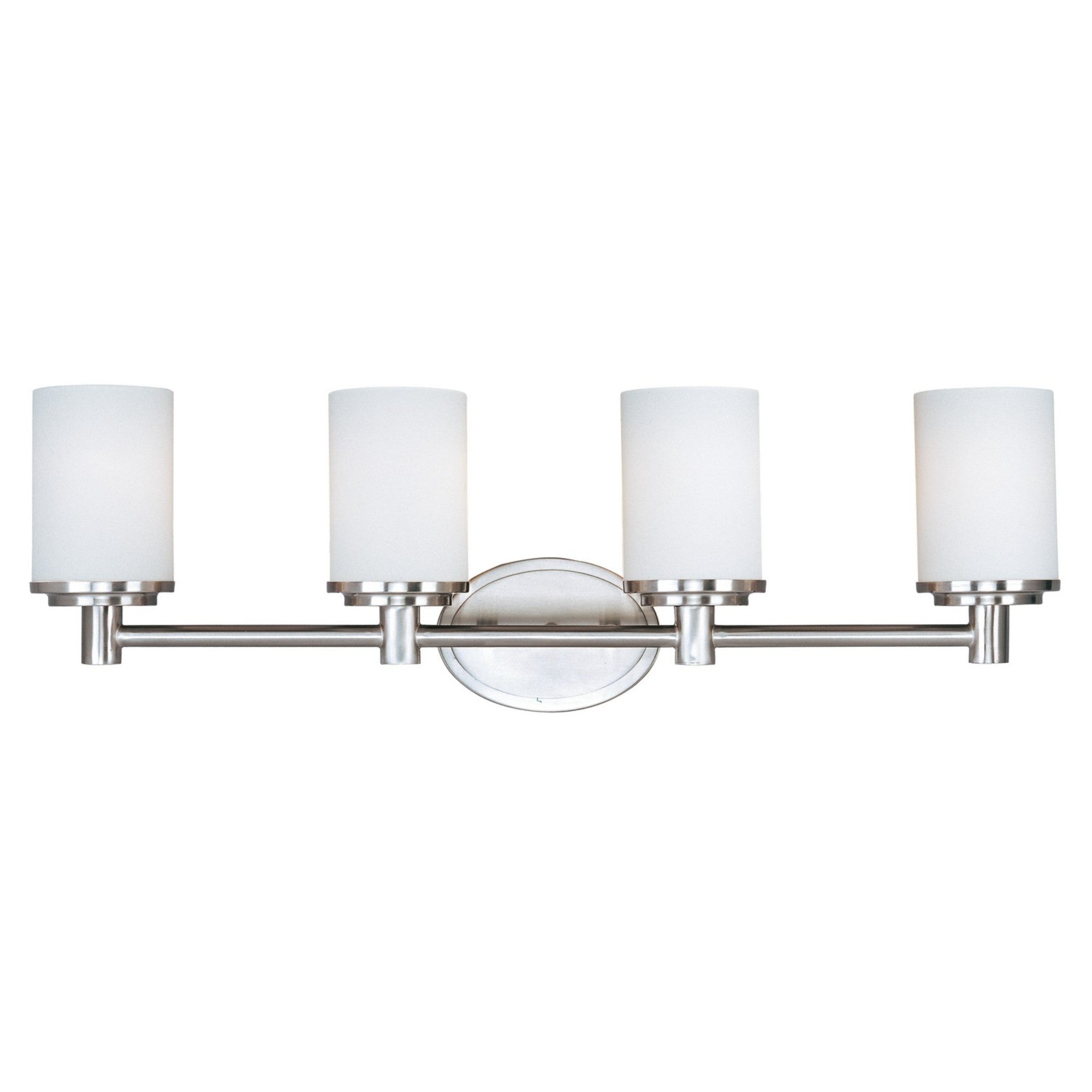 Cylinder 29" 4-Light Bath Vanity, Satin Nickel Finish - Bees Lighting