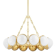 Althea Chandelier vintage polished brass Finish - Bees Lighting