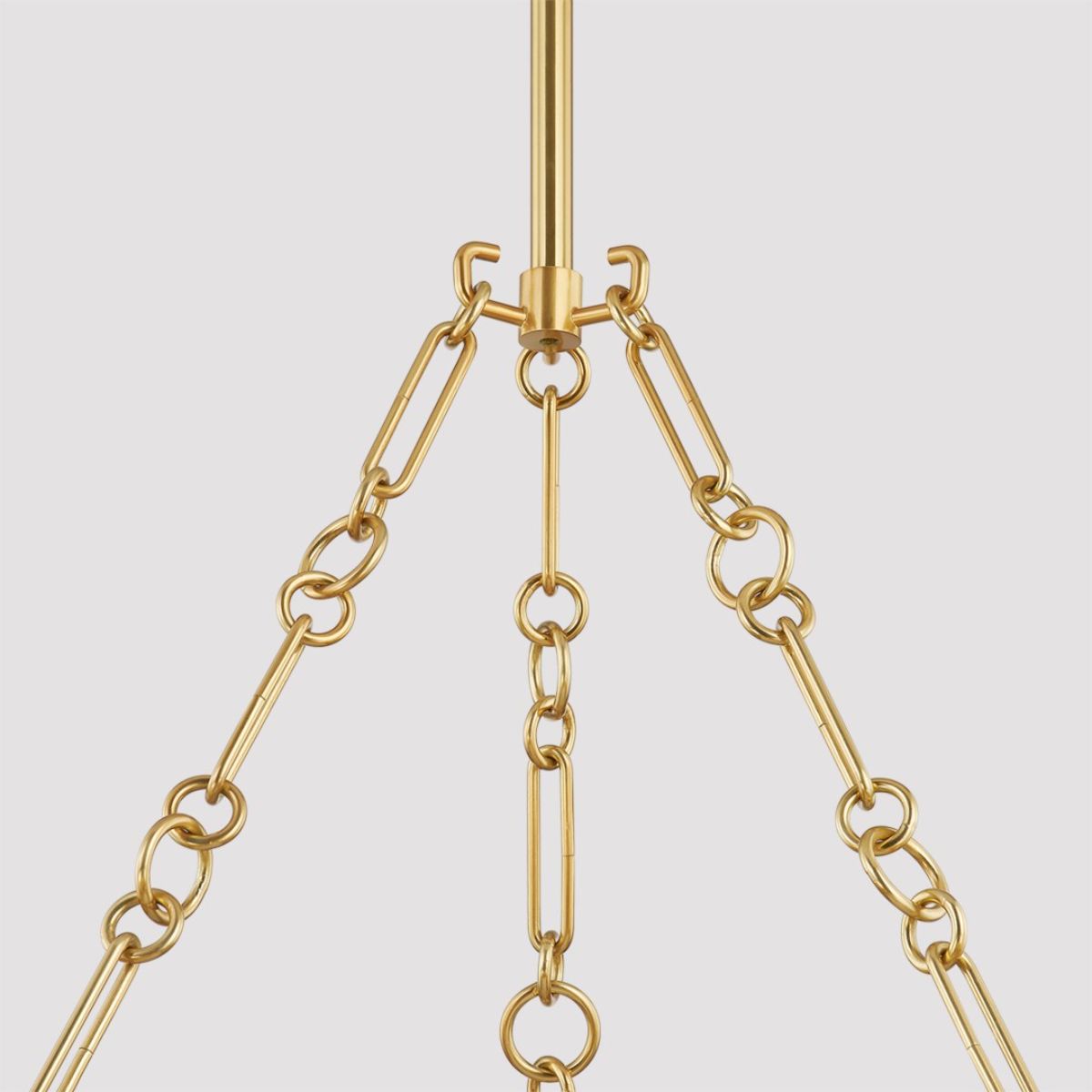 Althea 43 in. 12 lights Chandelier vintage polished brass Finish - Bees Lighting