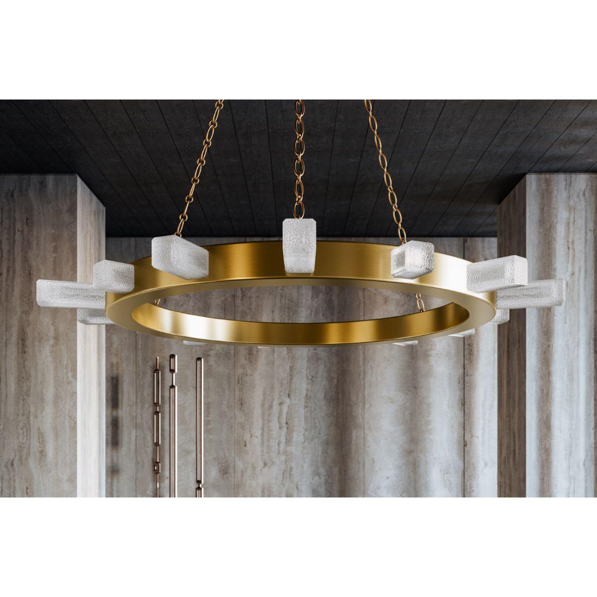 Citrine 49 in. 15 lights LED Chandelier vintage brass Finish - Bees Lighting