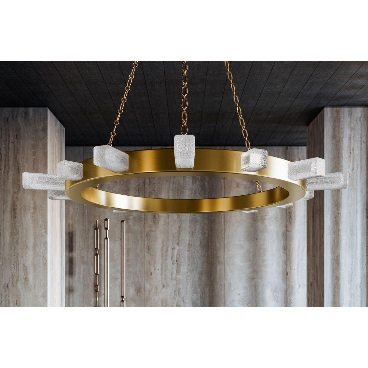 Citrine 49 in. 15 lights LED Chandelier vintage brass Finish - Bees Lighting