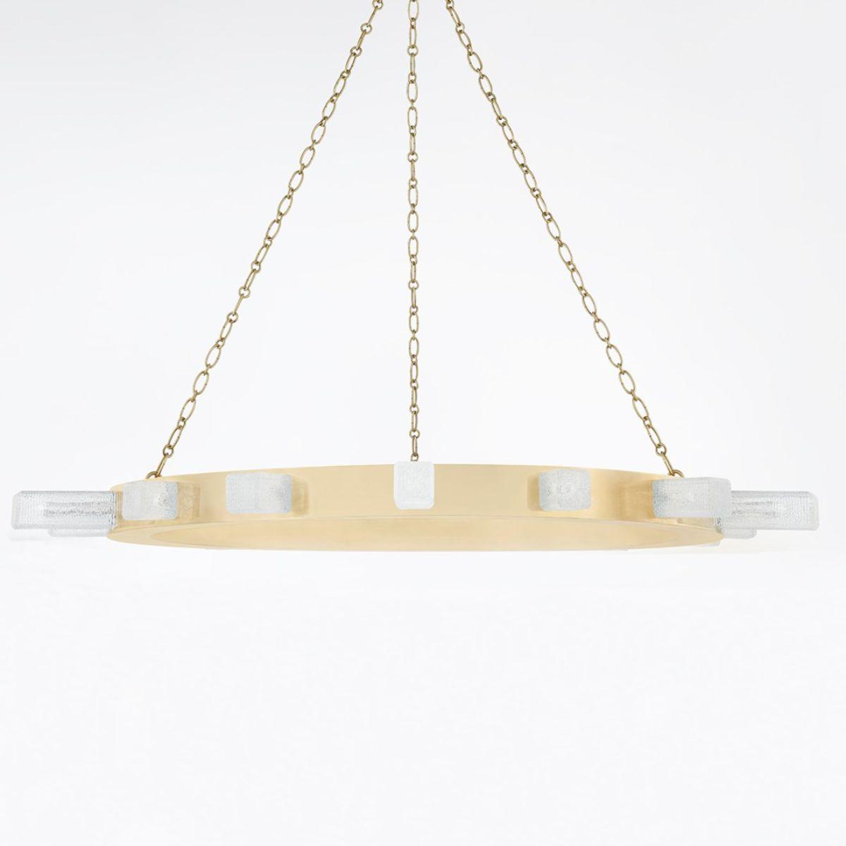 Citrine 49 in. 15 lights LED Chandelier vintage brass Finish - Bees Lighting