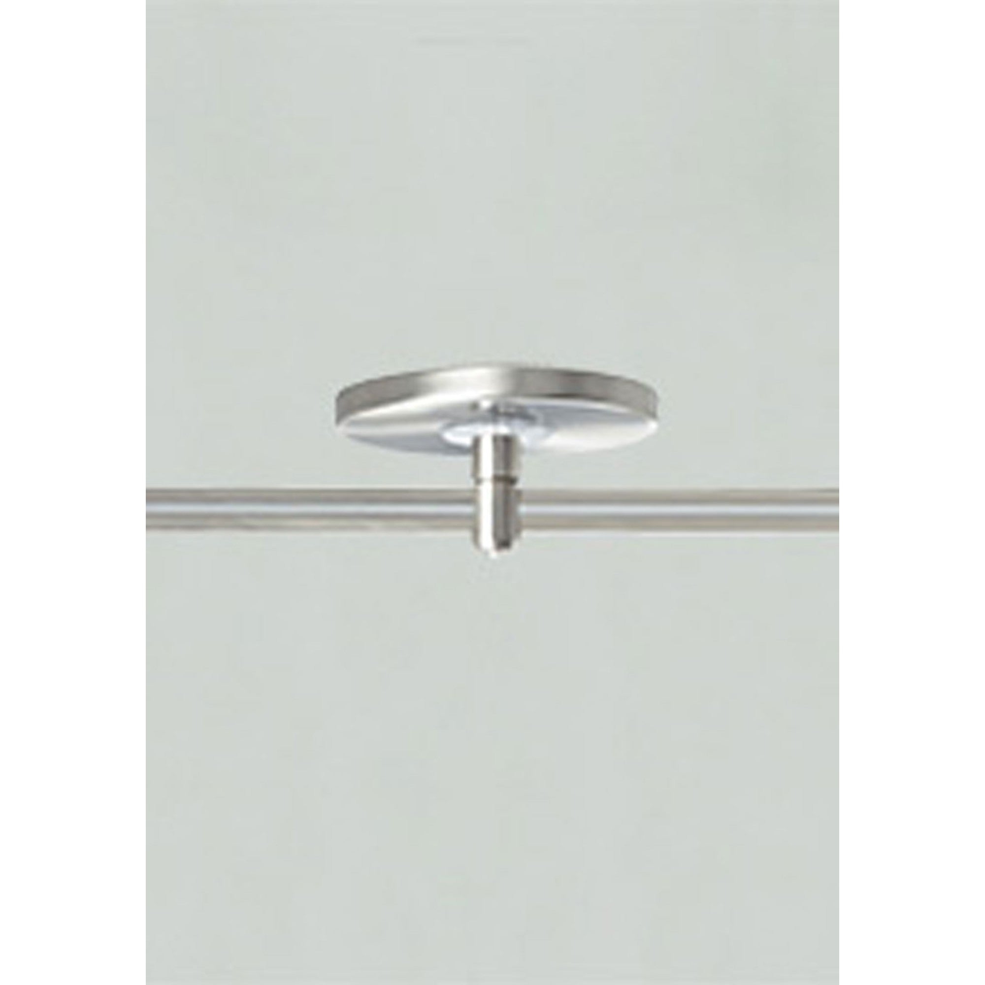 MonoRail 4" Round Power Feed Canopy Low-Profile Single-Feed, Satin Nickel Finish - Bees Lighting