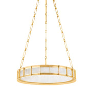 Leda LED Chandelier vintage brass Finish - Bees Lighting