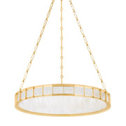 Leda LED Chandelier vintage brass Finish - Bees Lighting