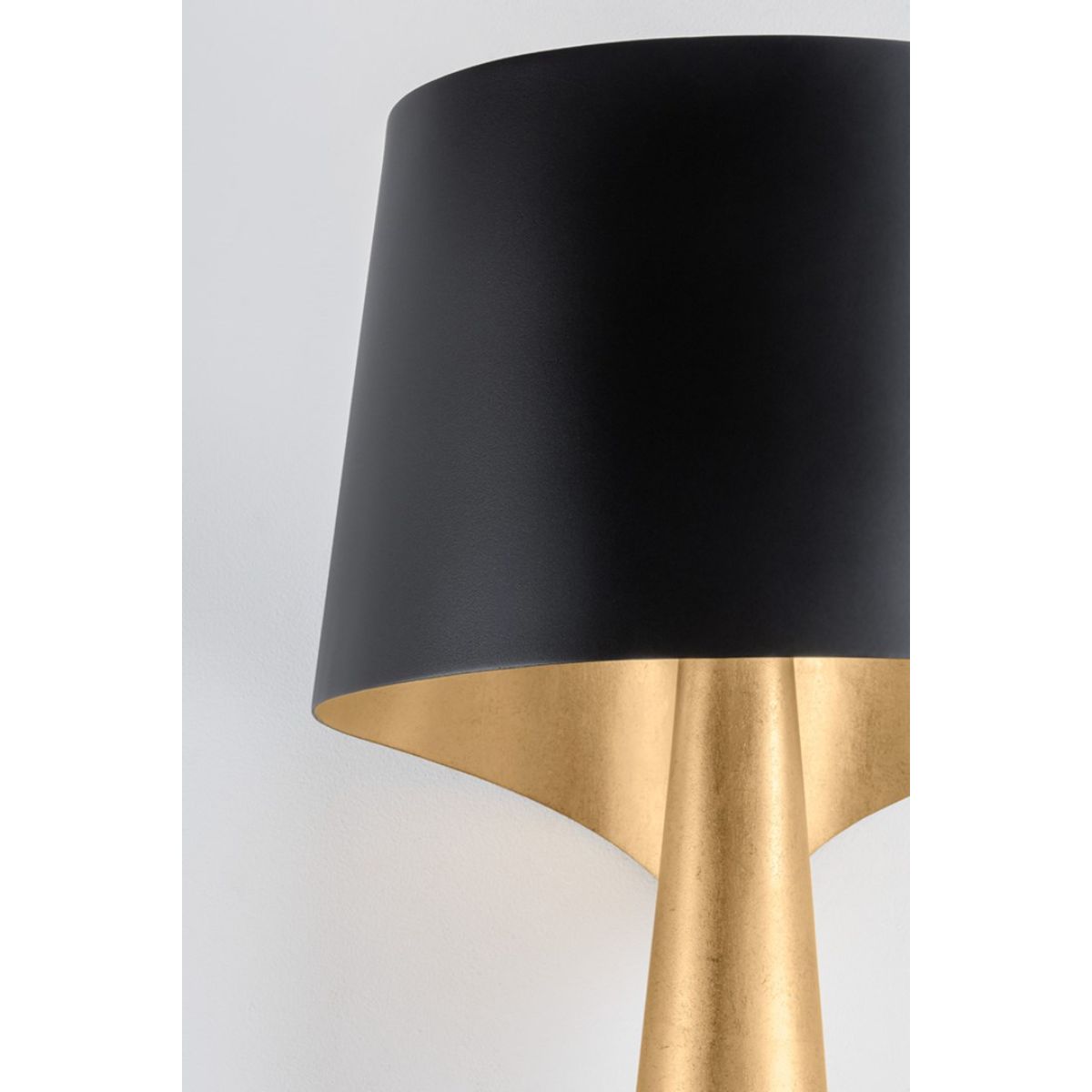 Lucia 17 in. Wall Sconce vintage gold leaf and soft black Finish - Bees Lighting