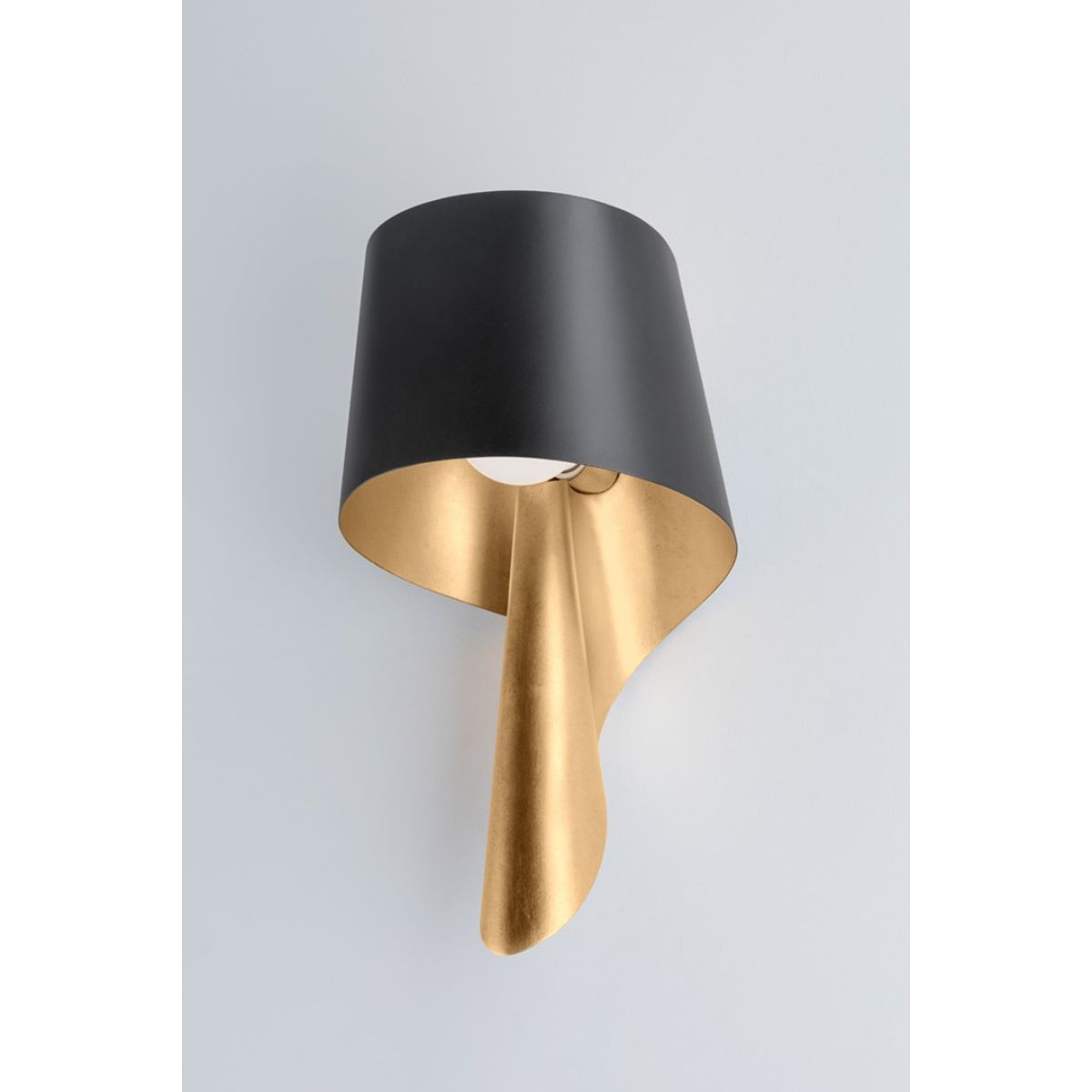 Lucia 17 in. Wall Sconce vintage gold leaf and soft black Finish - Bees Lighting