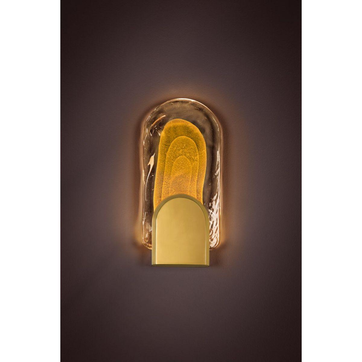 Morganite 17 in. LED Wall Sconce vintage brass Finish - Bees Lighting