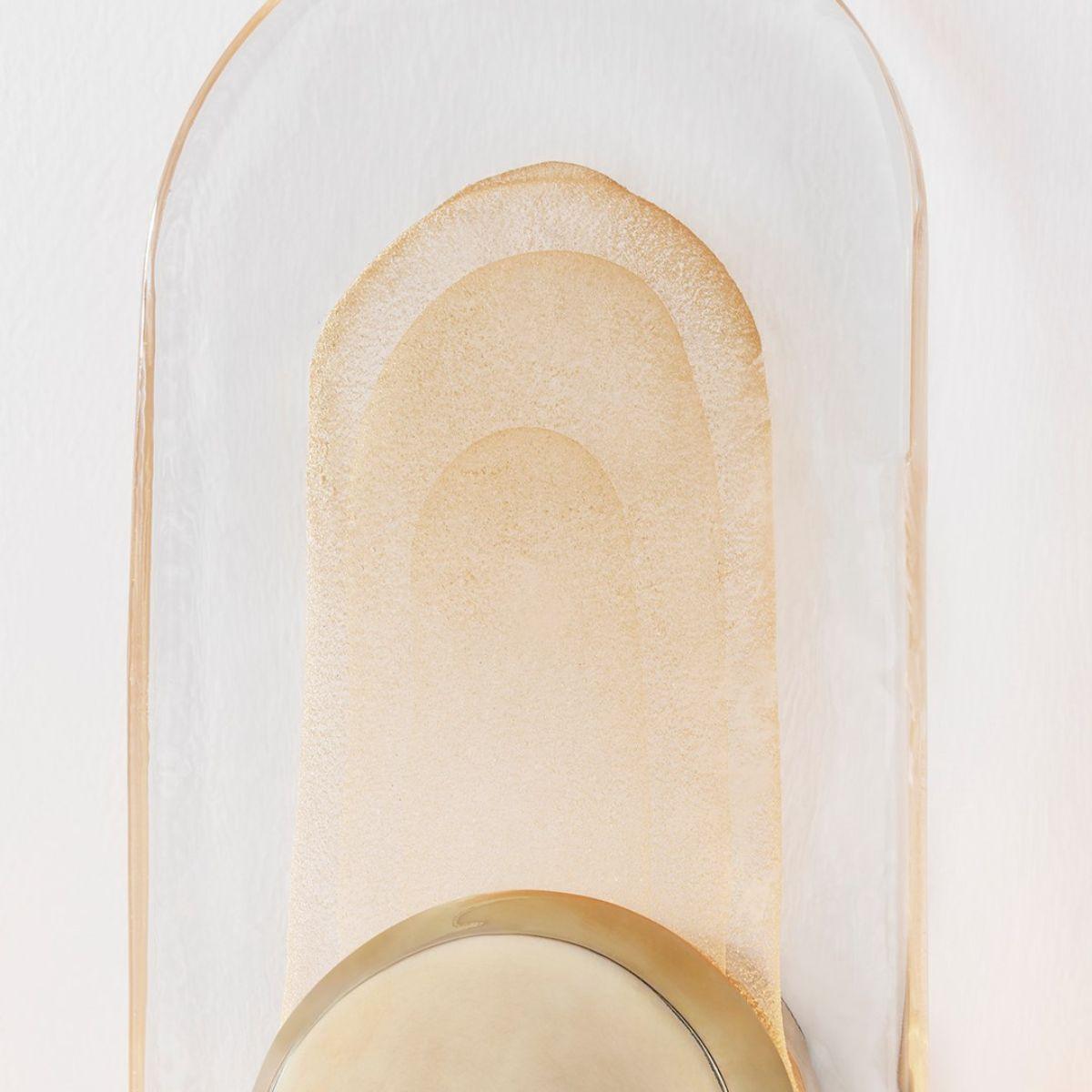 Morganite 17 in. LED Wall Sconce vintage brass Finish - Bees Lighting