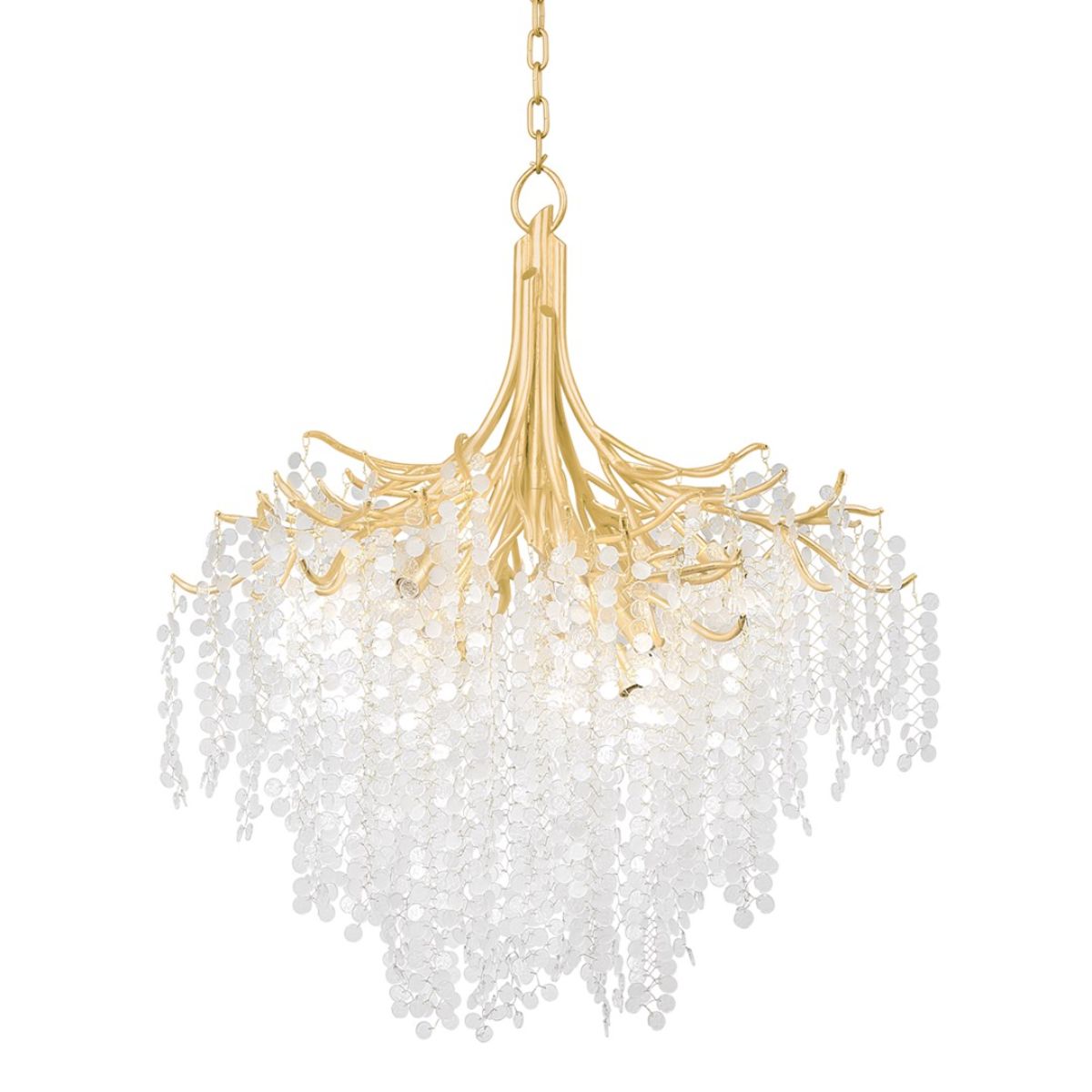 Genoa Chandelier gold leaf Finish - Bees Lighting