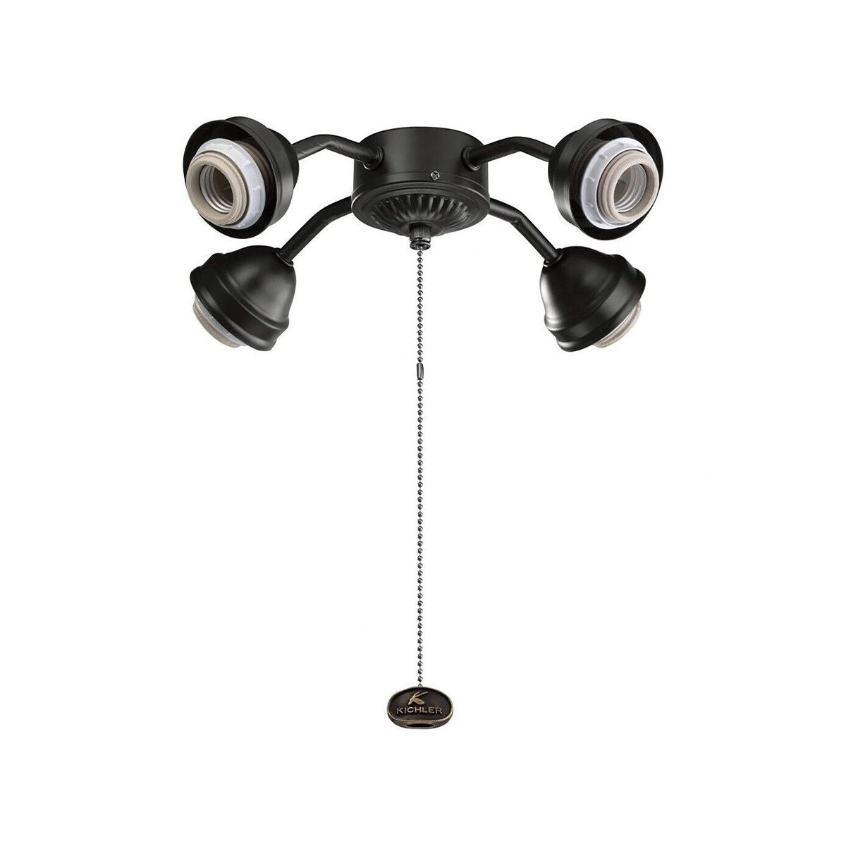Kichler 13" 4 LED Lights Bent Arm Fitter Light Kit, Antique Pewter Finish - Bees Lighting