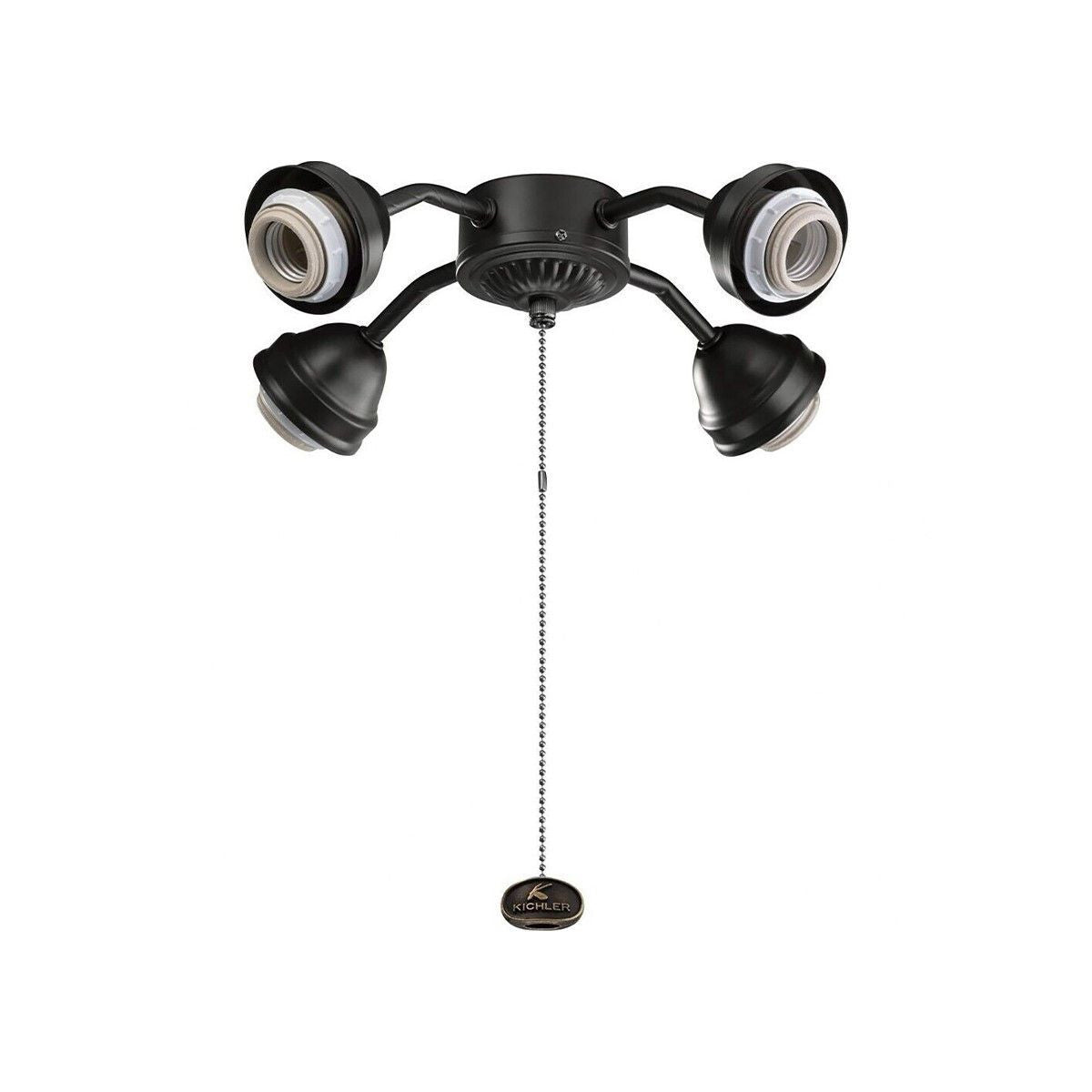 Kichler 13" 4 LED Lights Bent Arm Fitter Light Kit, Brushed Stainless Steel Finish - Bees Lighting