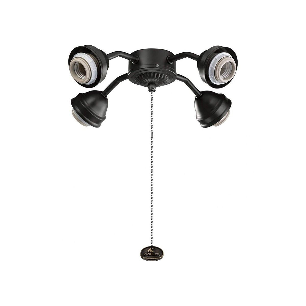 Kichler 13" 4 LED Lights Bent Arm Fitter Light Kit, Distressed Black Finish - Bees Lighting