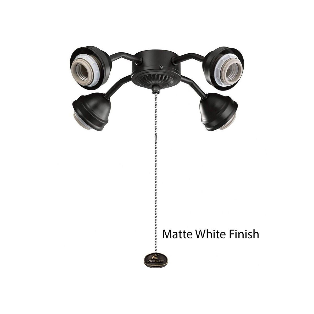 Kichler 13" 4 LED Lights Bent Arm Fitter Light Kit, Matte White Finish - Bees Lighting