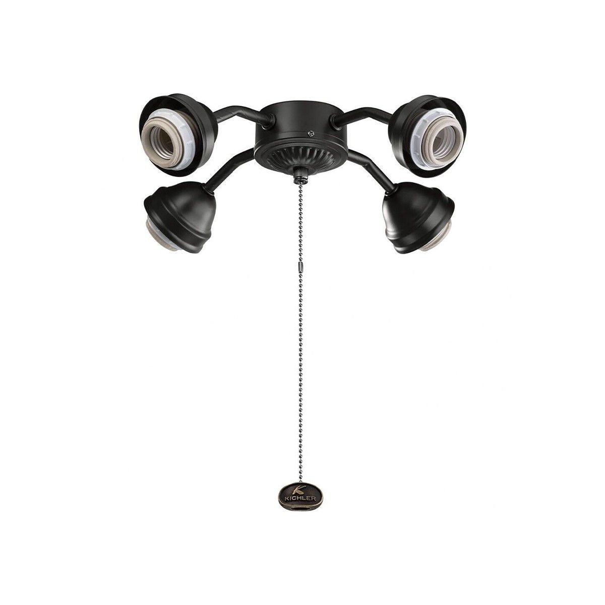 Kichler 13" 4 LED Lights Bent Arm Fitter Light Kit, Brushed Nickel Finish - Bees Lighting