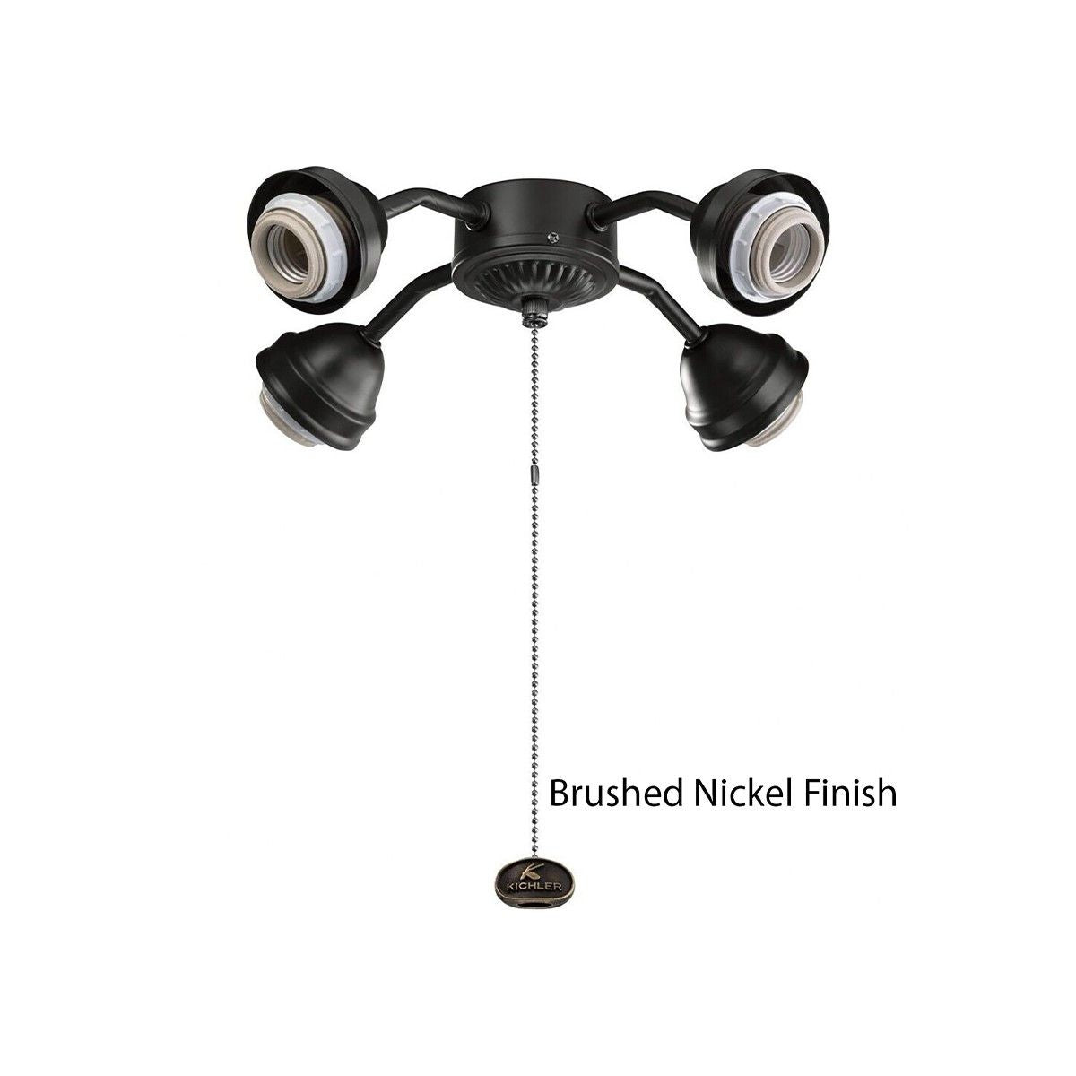 Kichler 13" 4 LED Lights Bent Arm Fitter Light Kit, Brushed Nickel Finish - Bees Lighting