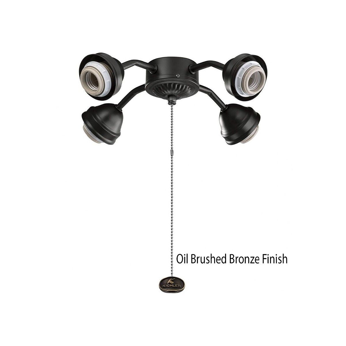 Kichler 13" 4 LED Lights Bent Arm Fitter Light Kit, Oil Brushed Bronze Finish - Bees Lighting